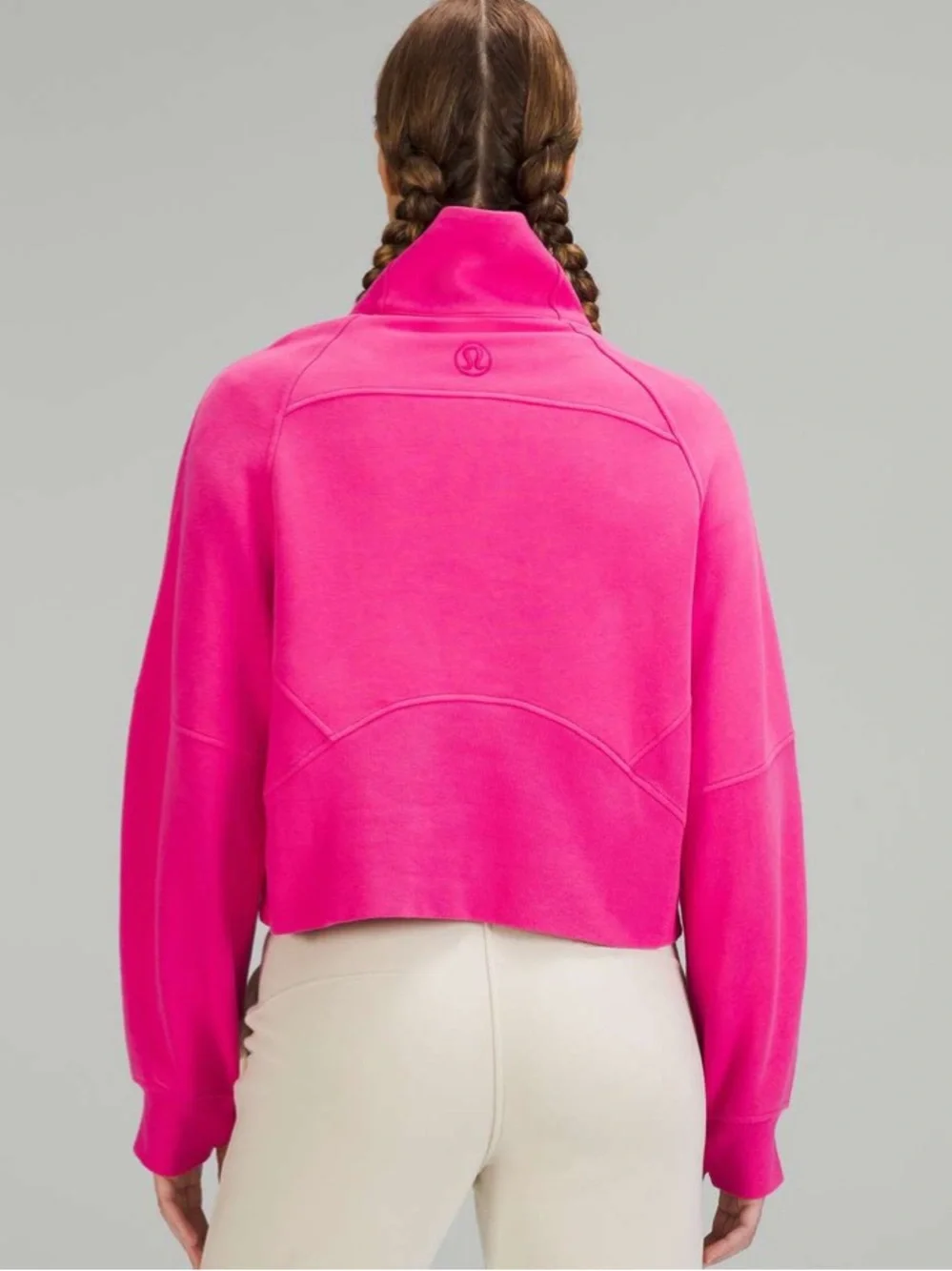 lululemon athletica Scuba Oversized Funnel Neck Half Zip in Sonic Pink Size XS/S